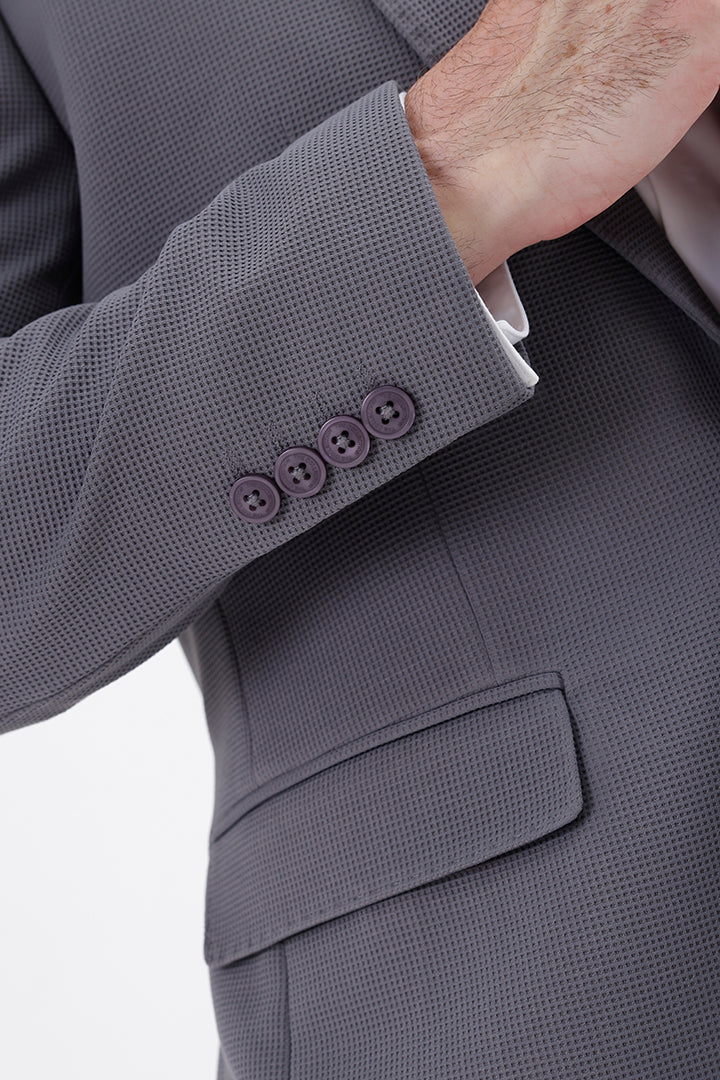 STEEL GREY  STRETCH BLAZER