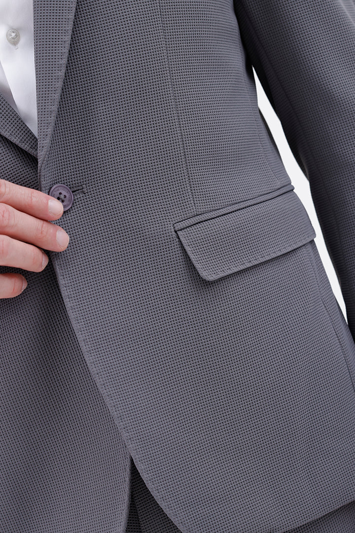 STEEL GREY  STRETCH BLAZER