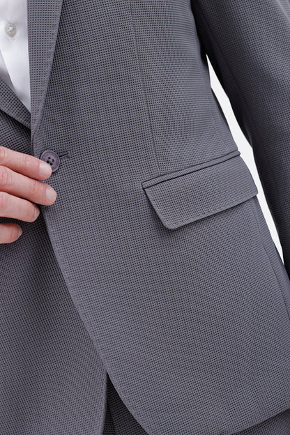STEEL GREY  STRETCH BLAZER