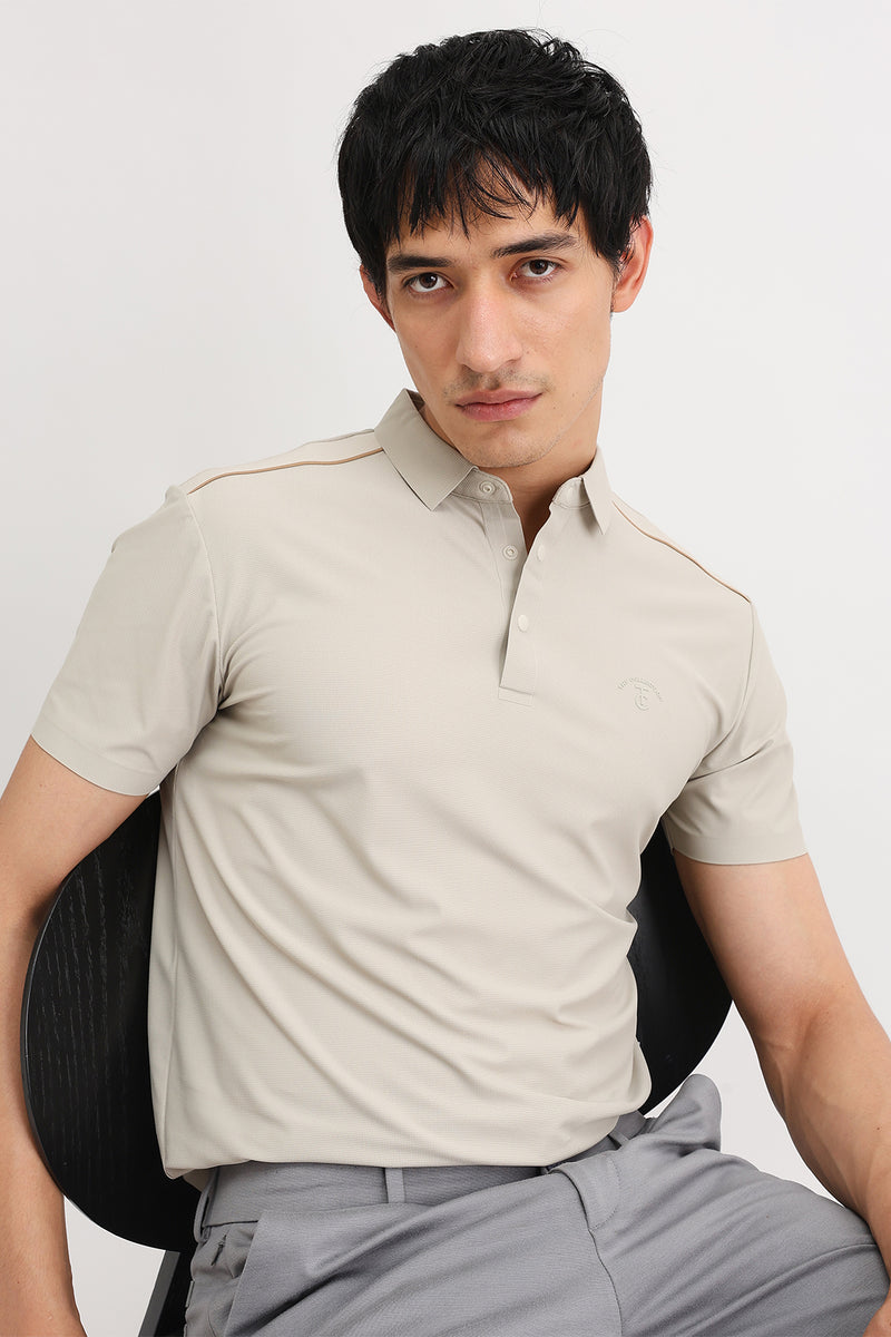 SHOULDER PIPING POLO T-SHIRT
