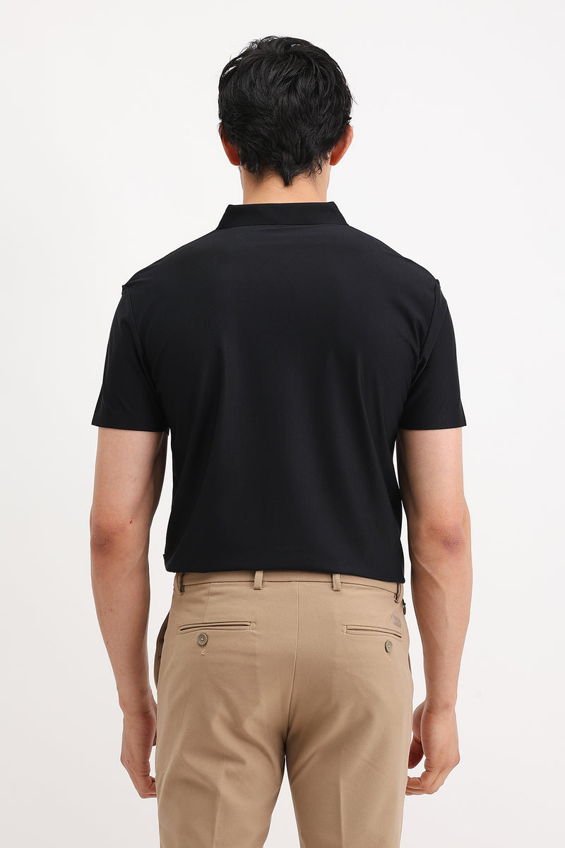 SHOULDER PIPING POLO T-SHIRT
