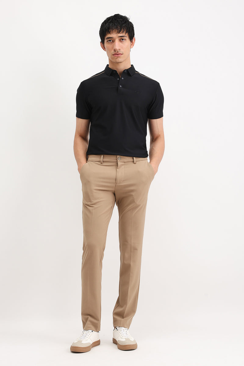 SHOULDER PIPING POLO T-SHIRT