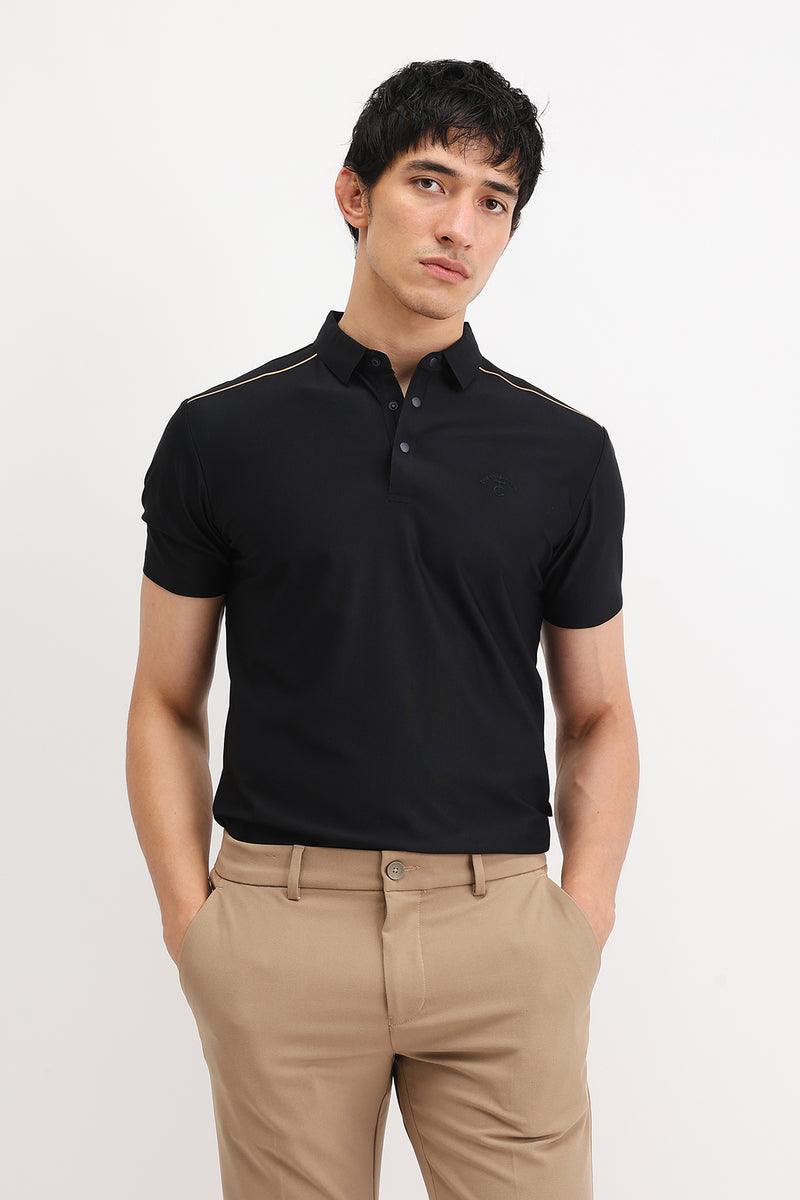 SHOULDER PIPING POLO T-SHIRT
