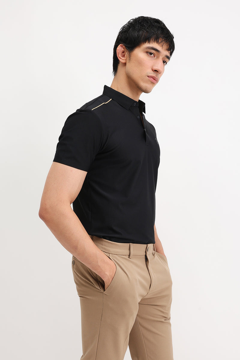 SHOULDER PIPING POLO T-SHIRT