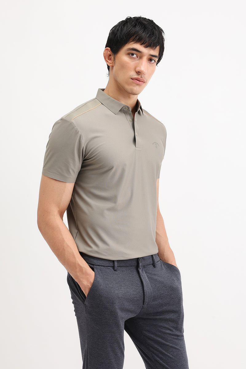 SHOULDER PIPING POLO T-SHIRT