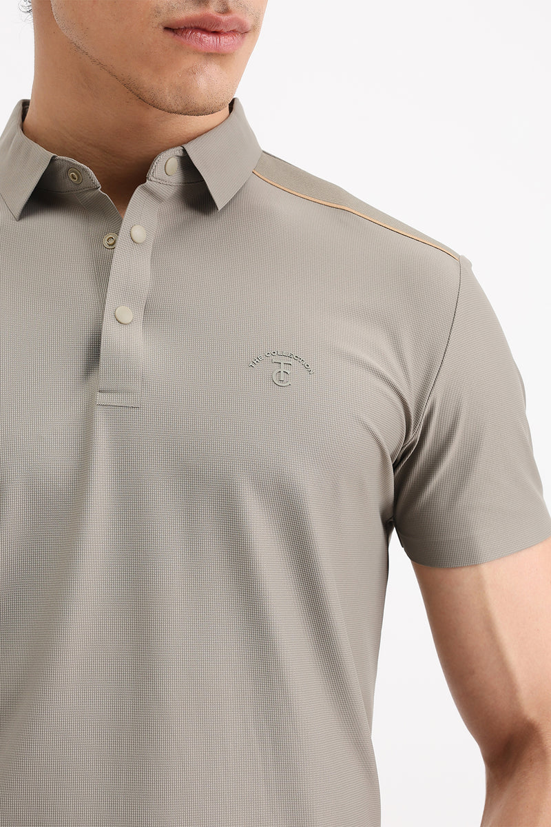 SHOULDER PIPING POLO T-SHIRT