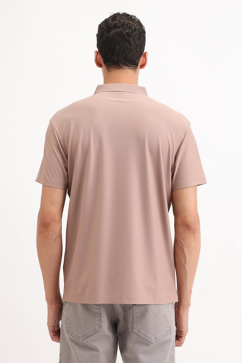 SHOULDER PIPING POLO T-SHIRT