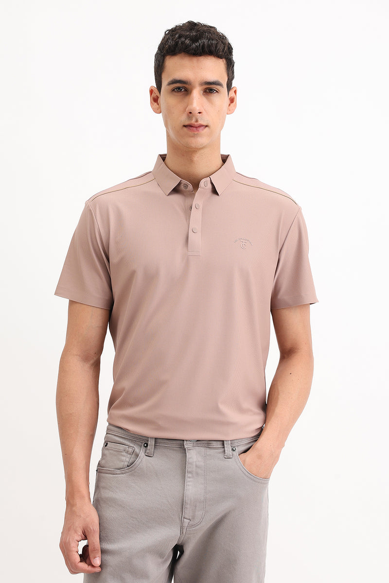 SHOULDER PIPING POLO T-SHIRT