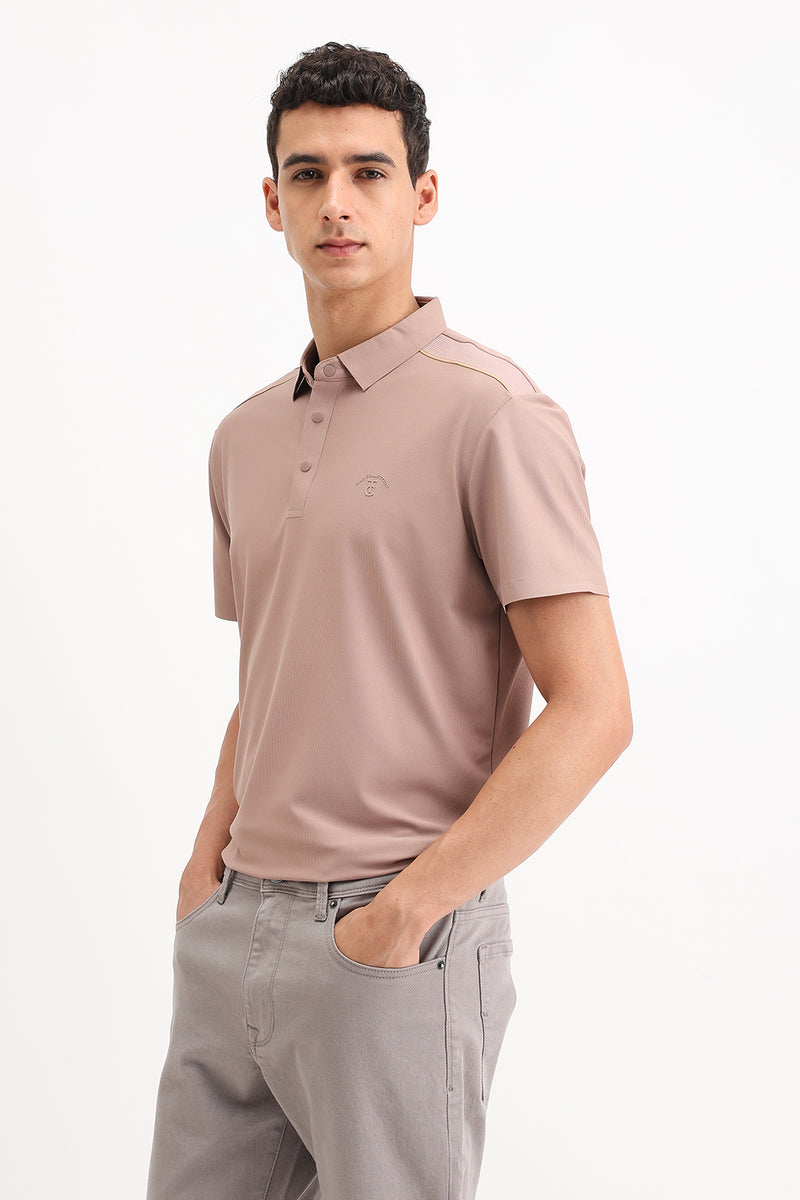 SHOULDER PIPING POLO T-SHIRT