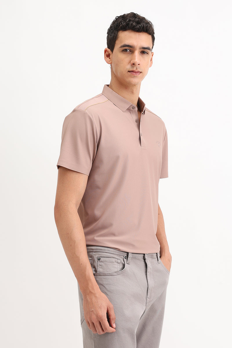 SHOULDER PIPING POLO T-SHIRT