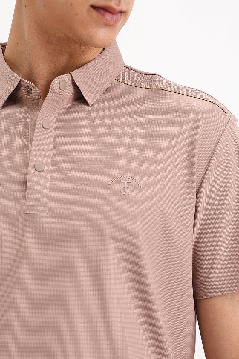 SHOULDER PIPING POLO T-SHIRT