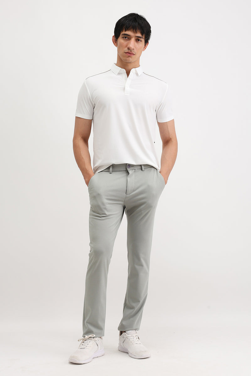 SHOULDER PIPING POLO T-SHIRT