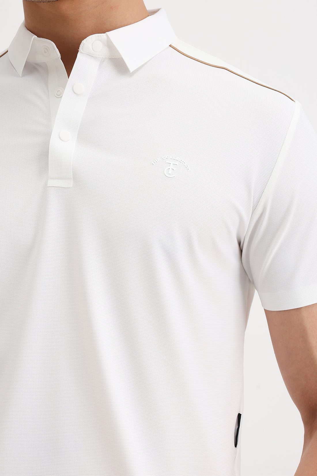 SHOULDER PIPING POLO T-SHIRT