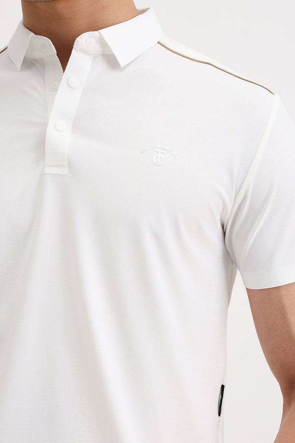 SHOULDER PIPING POLO T-SHIRT