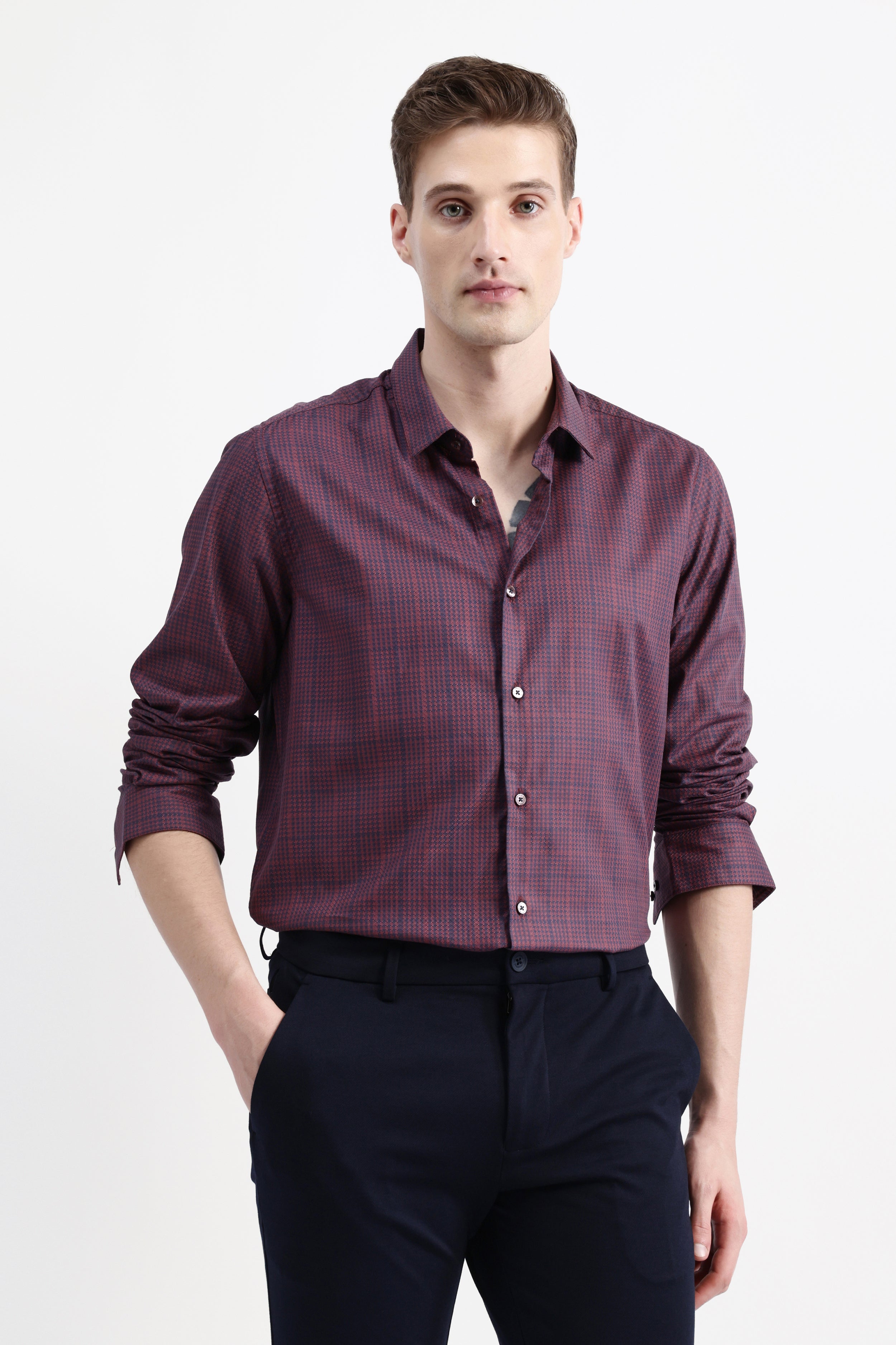 FULL SLEEVES CHECKED SHIRT