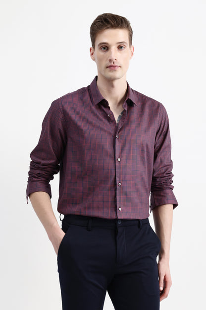 FULL SLEEVES CHECKED SHIRT