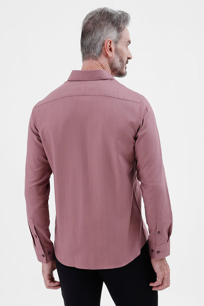 RASPBERRY ROSE COTTON 
PLACEMENT STRIPE SHIRT