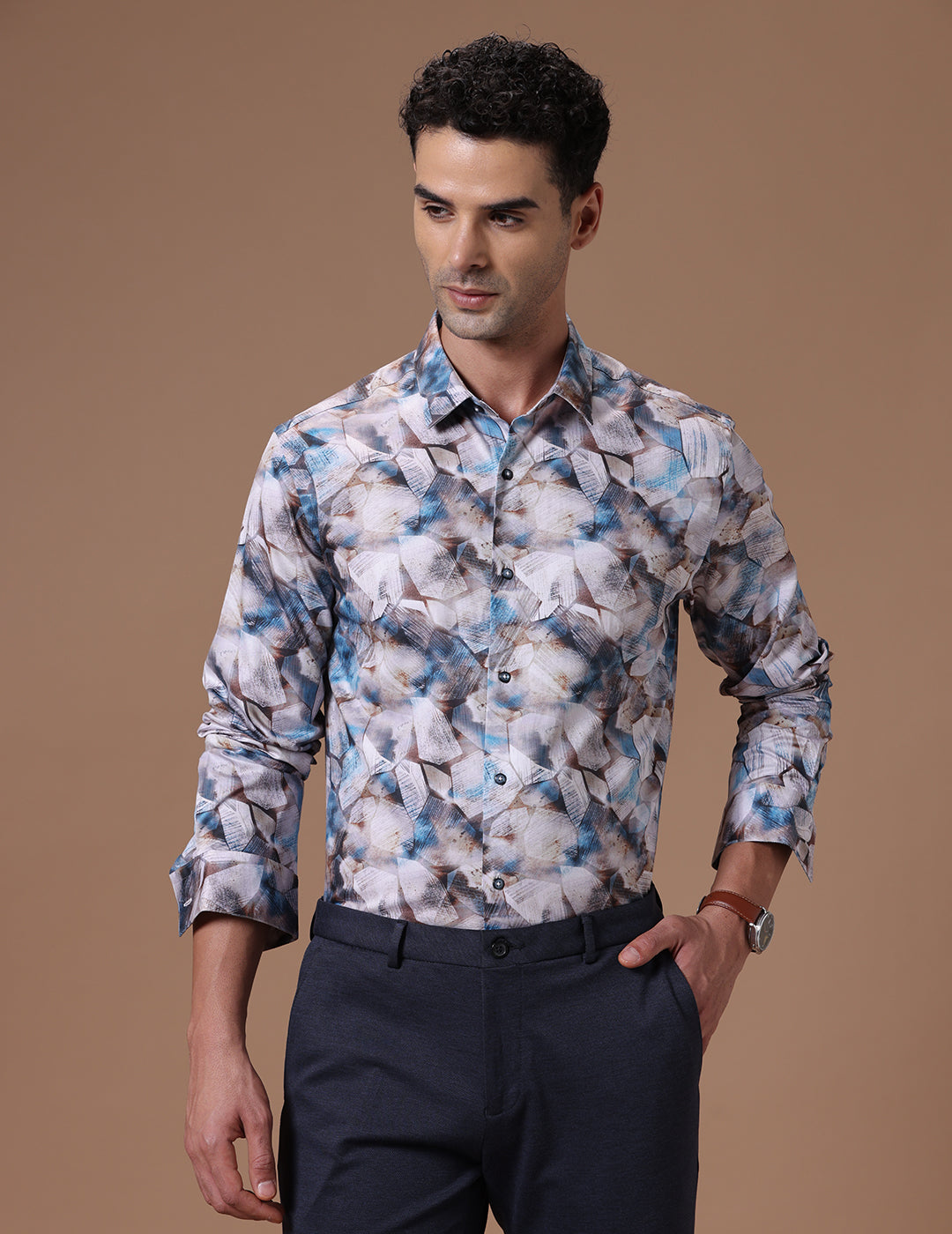 Slim fit Multi Smart casual wear 100% cotton Full sleeve Shirt (CAMIMOSA)