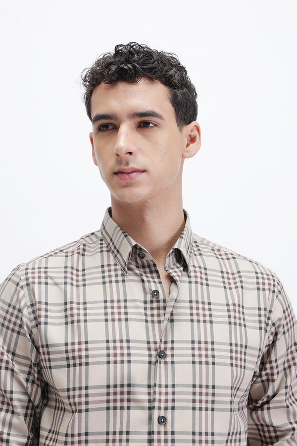 SLIM FIT CHECKERED SHIRT