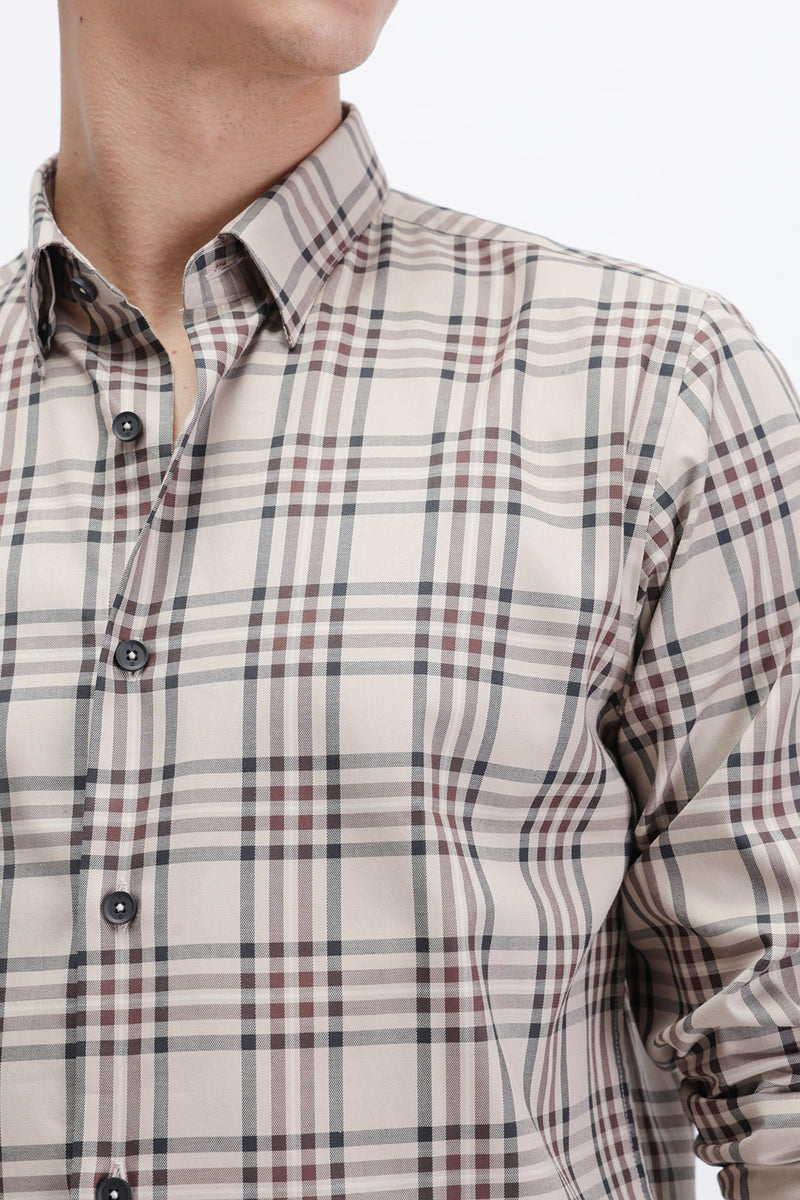 SLIM FIT CHECKERED SHIRT