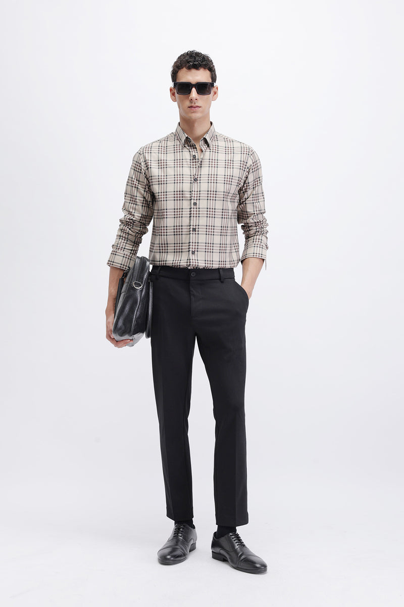 SLIM FIT CHECKERED SHIRT