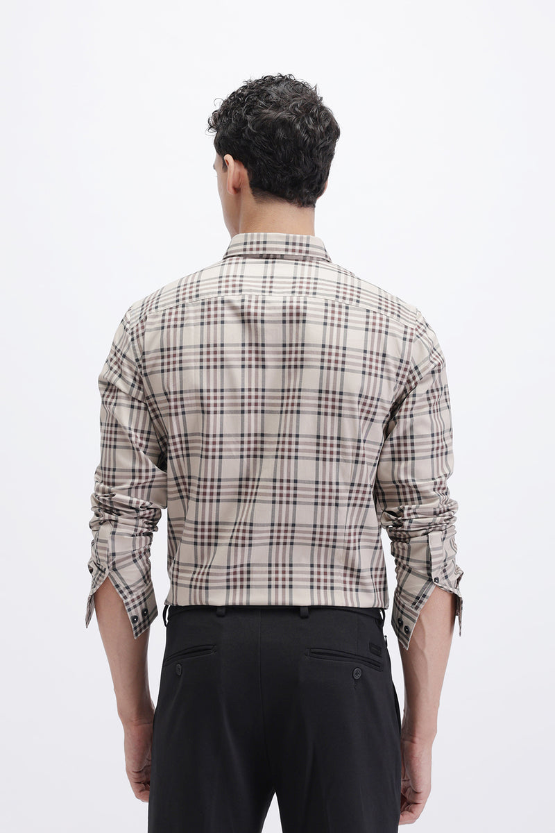 SLIM FIT CHECKERED SHIRT
