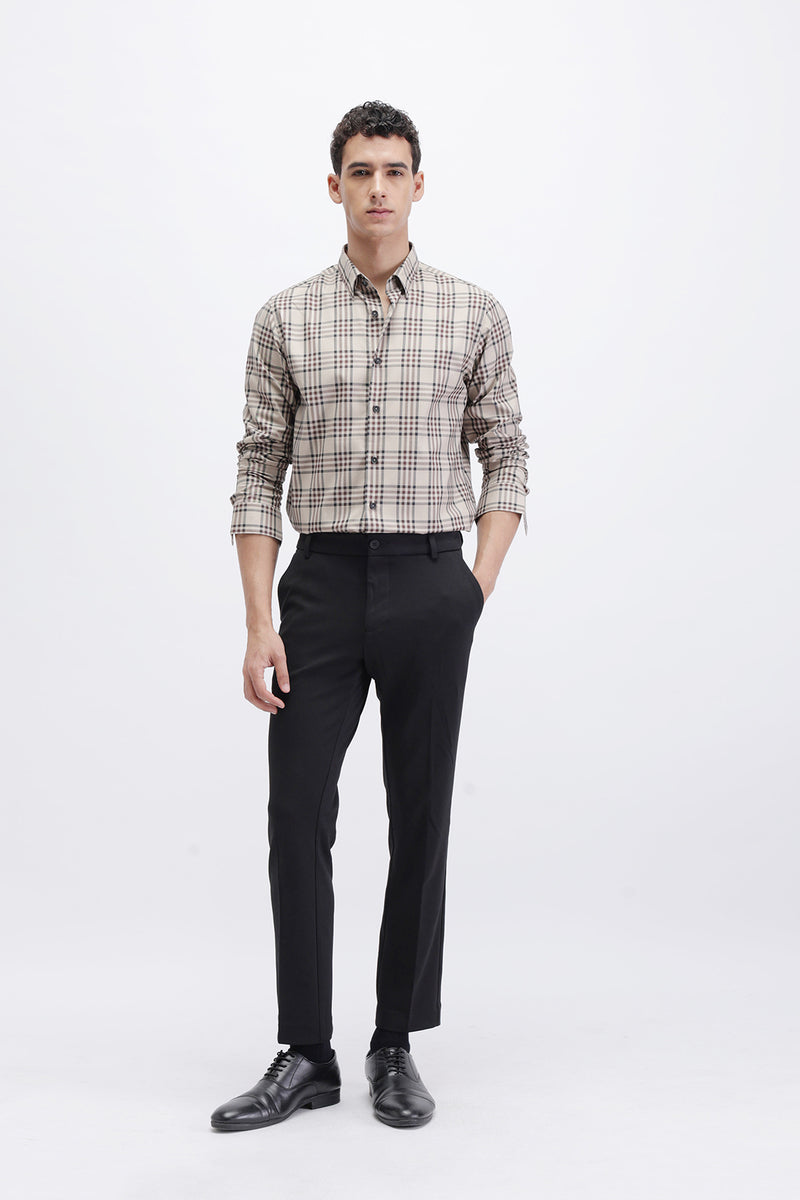 SLIM FIT CHECKERED SHIRT