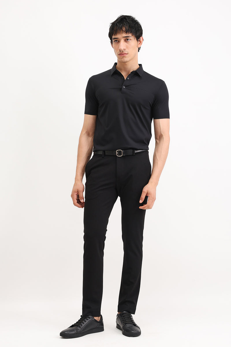 PLAIN SLIM FIT POLO T-SHIRT