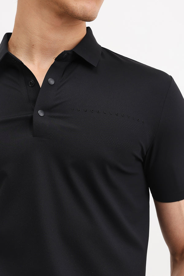 PLAIN SLIM FIT POLO T-SHIRT
