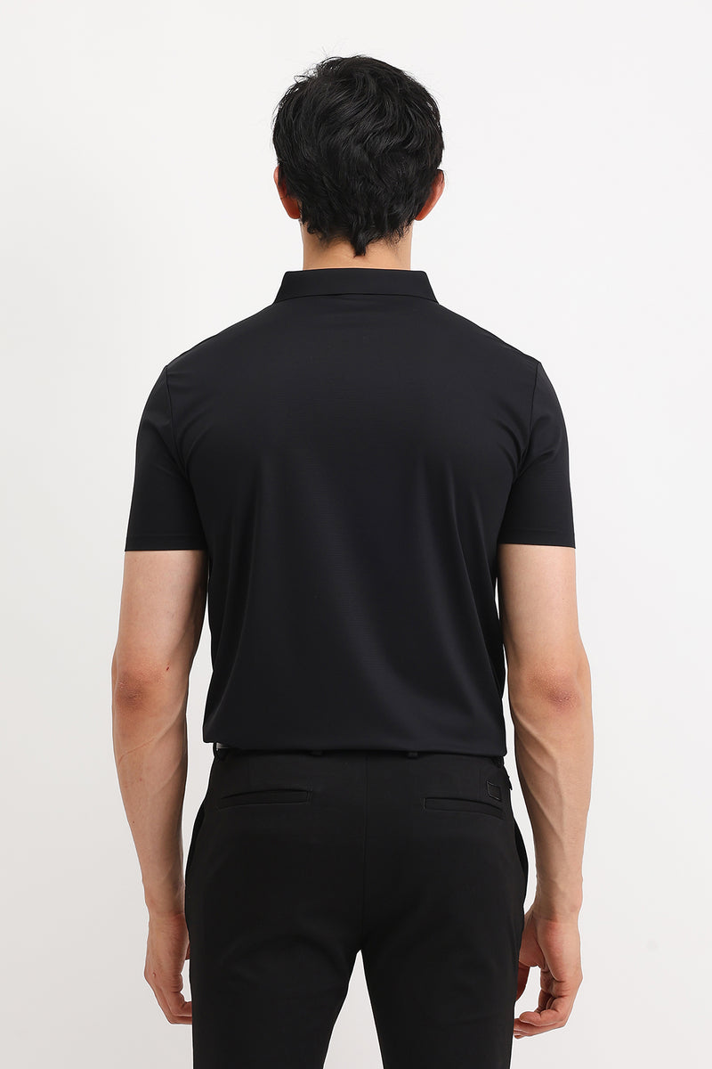 PLAIN SLIM FIT POLO T-SHIRT