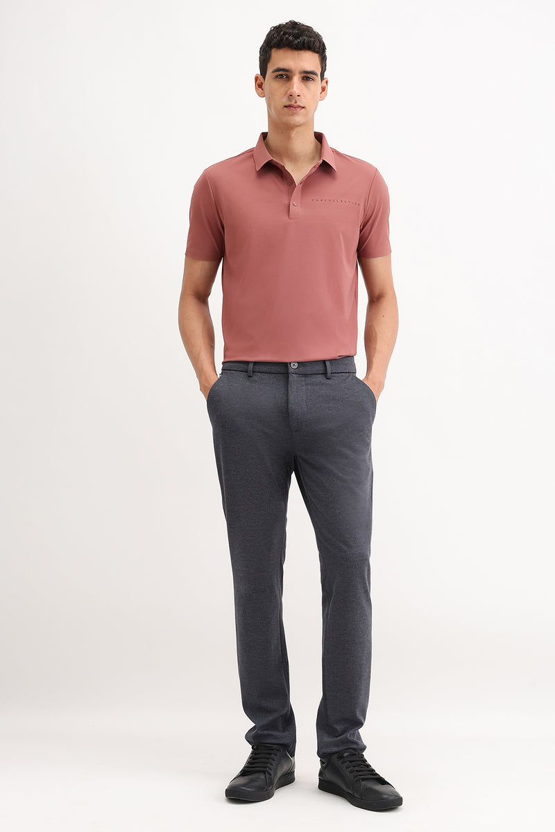 PLAIN SLIM FIT POLO T-SHIRT