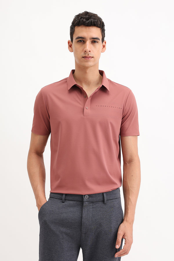 PLAIN SLIM FIT POLO T-SHIRT