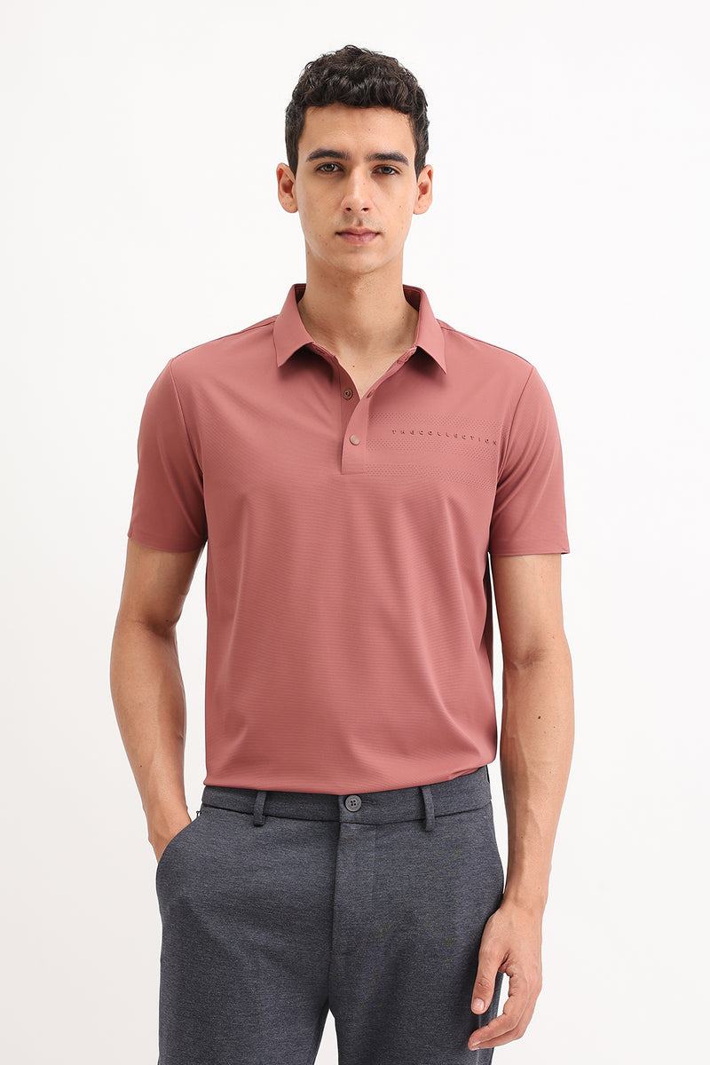 PLAIN SLIM FIT POLO T-SHIRT