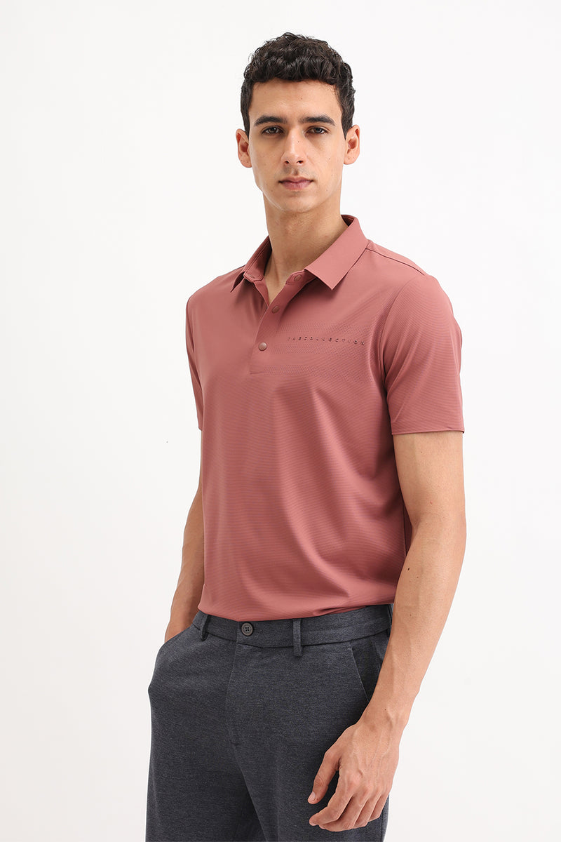 PLAIN SLIM FIT POLO T-SHIRT