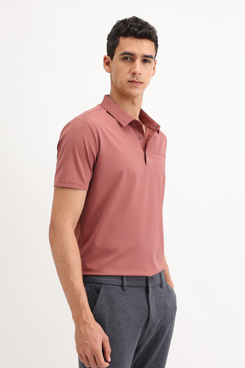 PLAIN SLIM FIT POLO T-SHIRT
