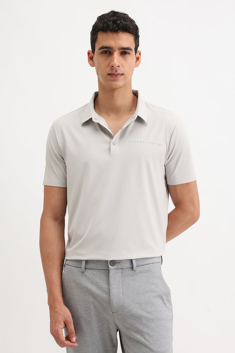PLAIN SLIM FIT POLO T-SHIRT