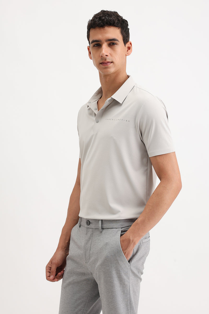 PLAIN SLIM FIT POLO T-SHIRT