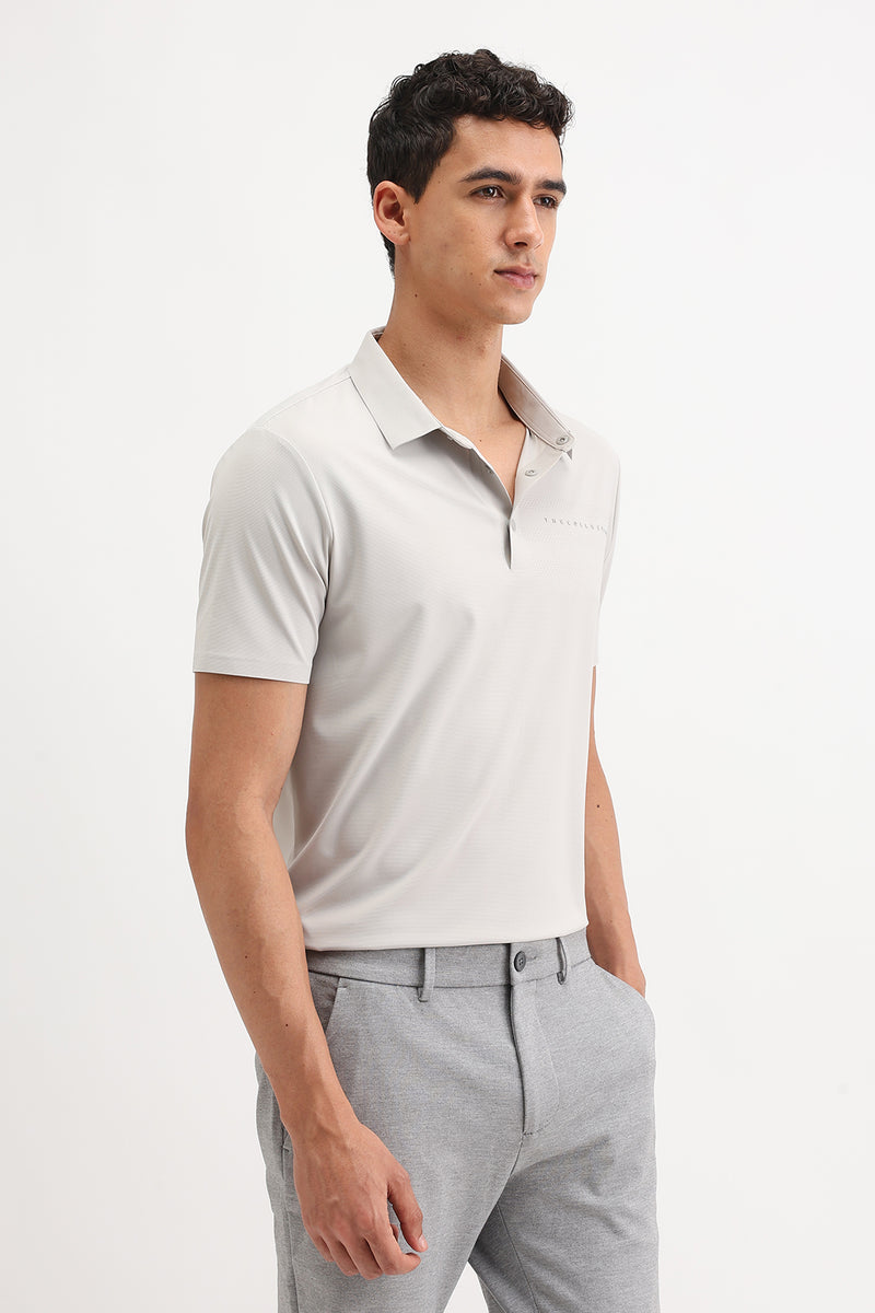 PLAIN SLIM FIT POLO T-SHIRT