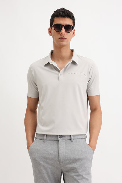 PLAIN SLIM FIT POLO T-SHIRT