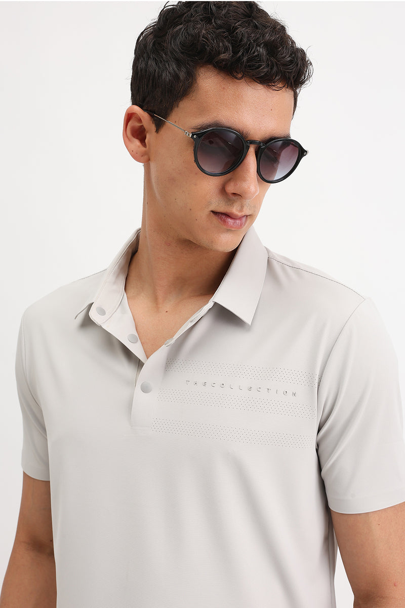 PLAIN SLIM FIT POLO T-SHIRT