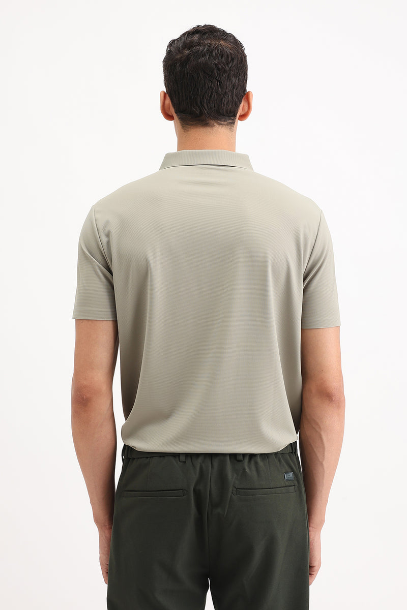 PLAIN SLIM FIT POLO T-SHIRT