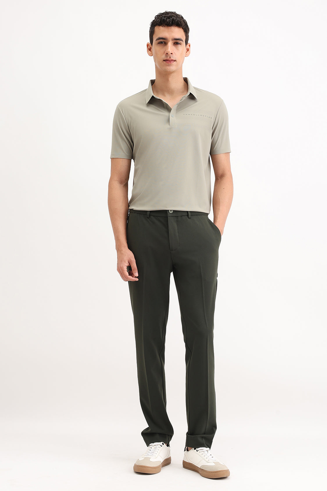 PLAIN SLIM FIT POLO T-SHIRT