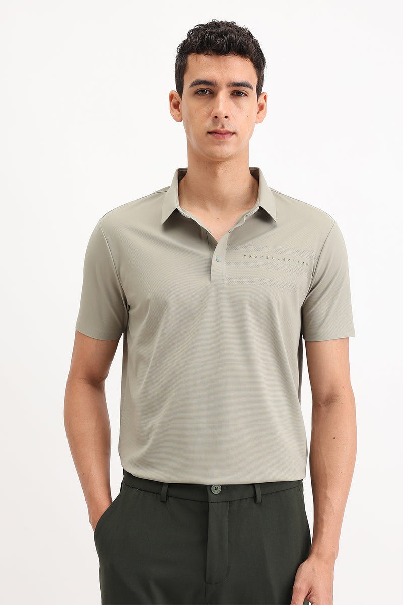 PLAIN SLIM FIT POLO T-SHIRT