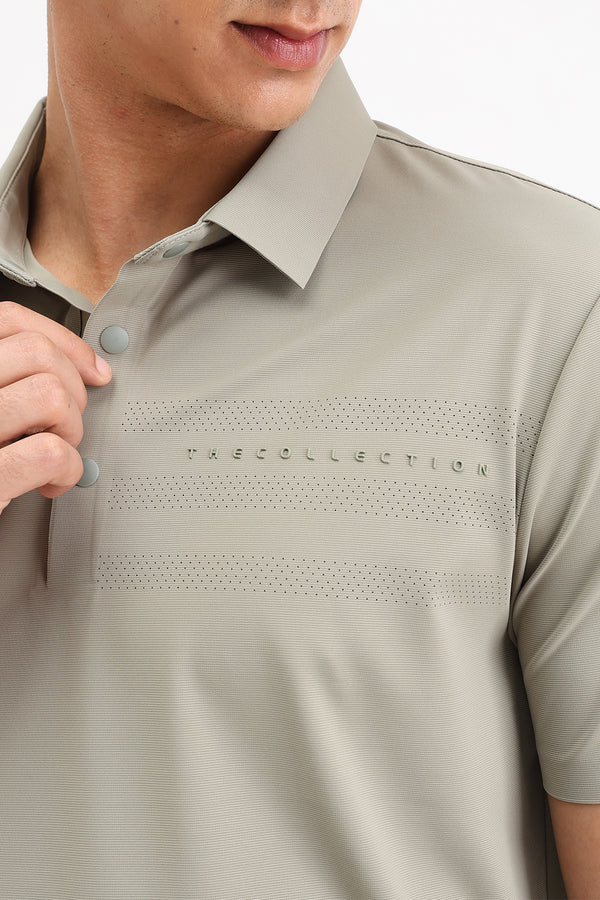 PLAIN SLIM FIT POLO T-SHIRT