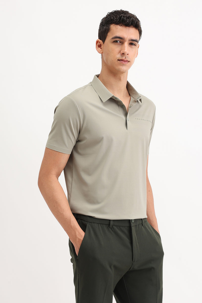PLAIN SLIM FIT POLO T-SHIRT