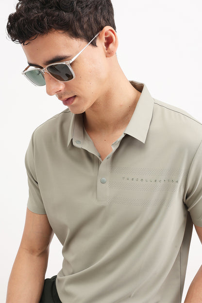 PLAIN SLIM FIT POLO T-SHIRT
