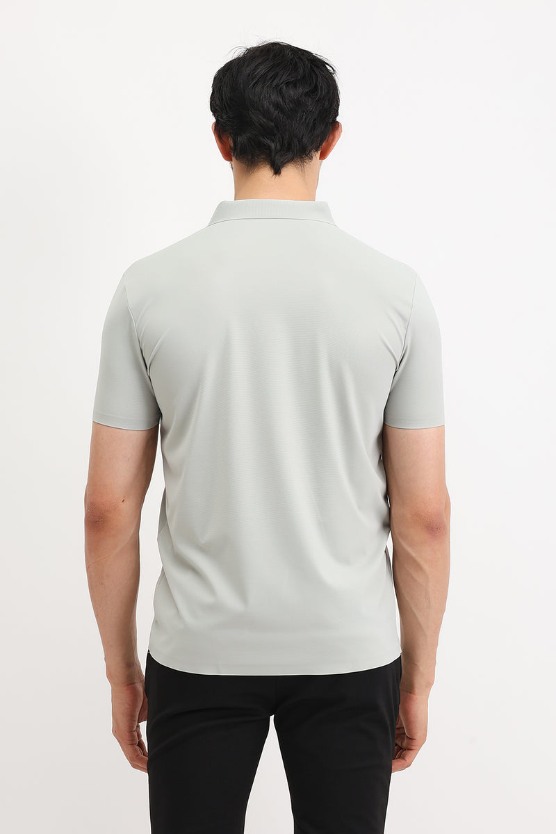 PLAIN SLIM FIT POLO T-SHIRT