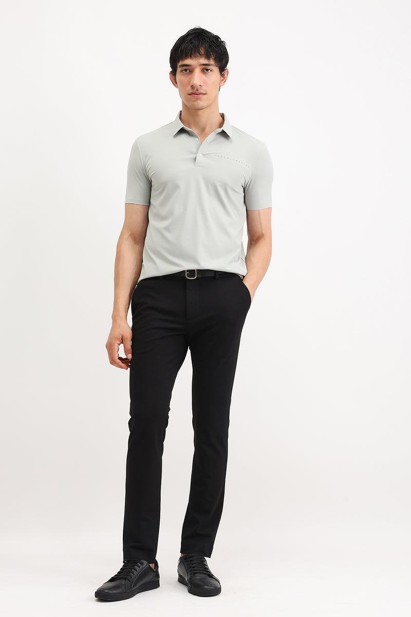 PLAIN SLIM FIT POLO T-SHIRT