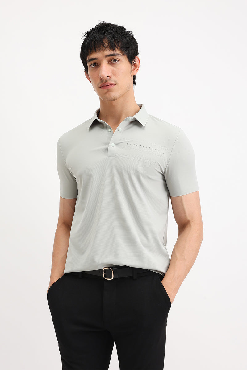 PLAIN SLIM FIT POLO T-SHIRT