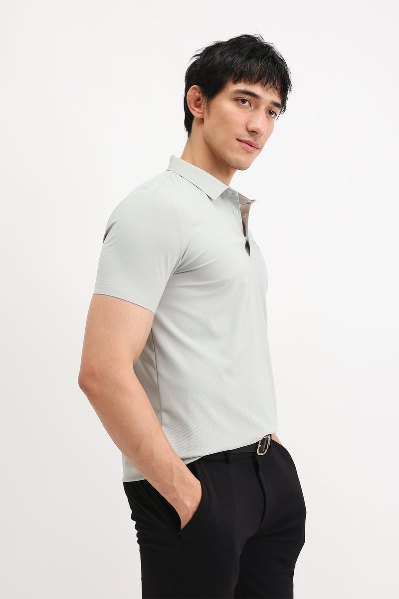 PLAIN SLIM FIT POLO T-SHIRT